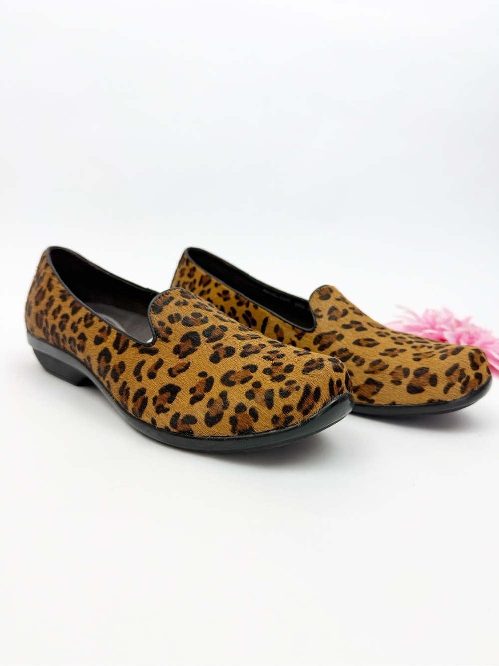 Dansko Olivia Leopard Animal Calf Pony Hair Loafers Tan Brown Black Comfort